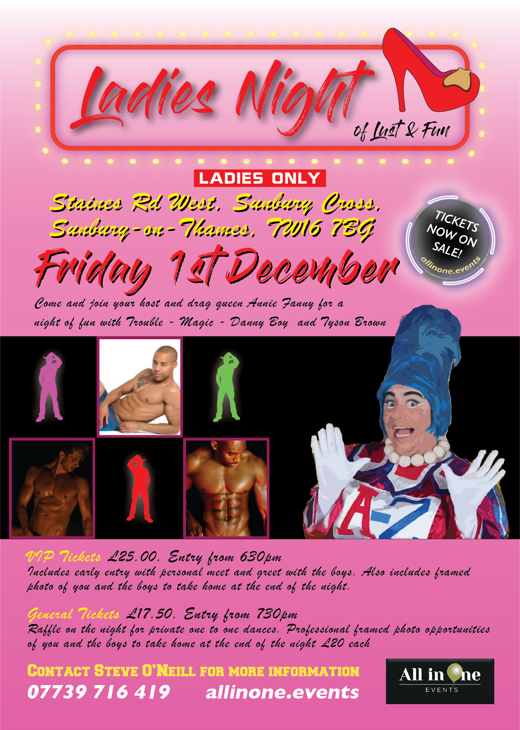 Ladies Night Of Lust & Fun With Annie Fanny And The Eye Candy Boys
