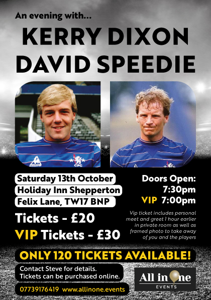 An Evening with Kerry Dixon & David Speedie