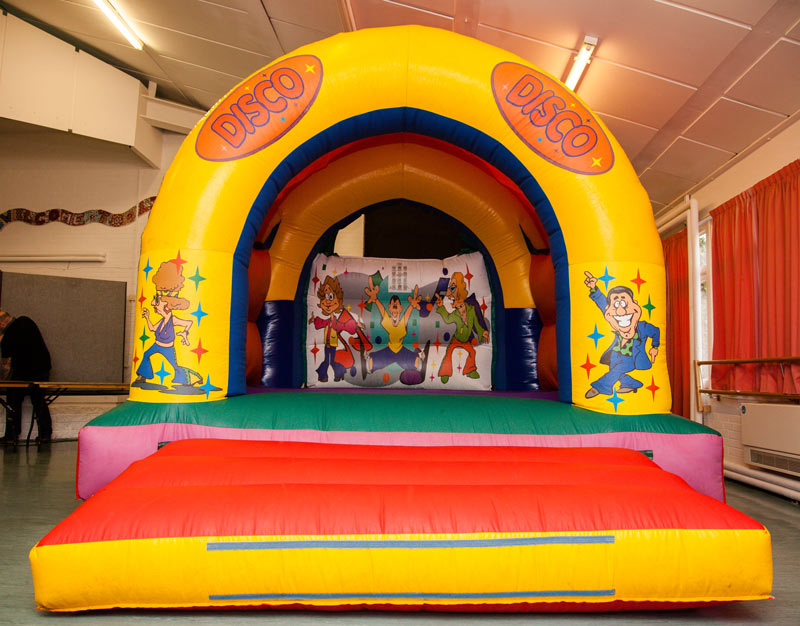 Bouncy castle Disco themed